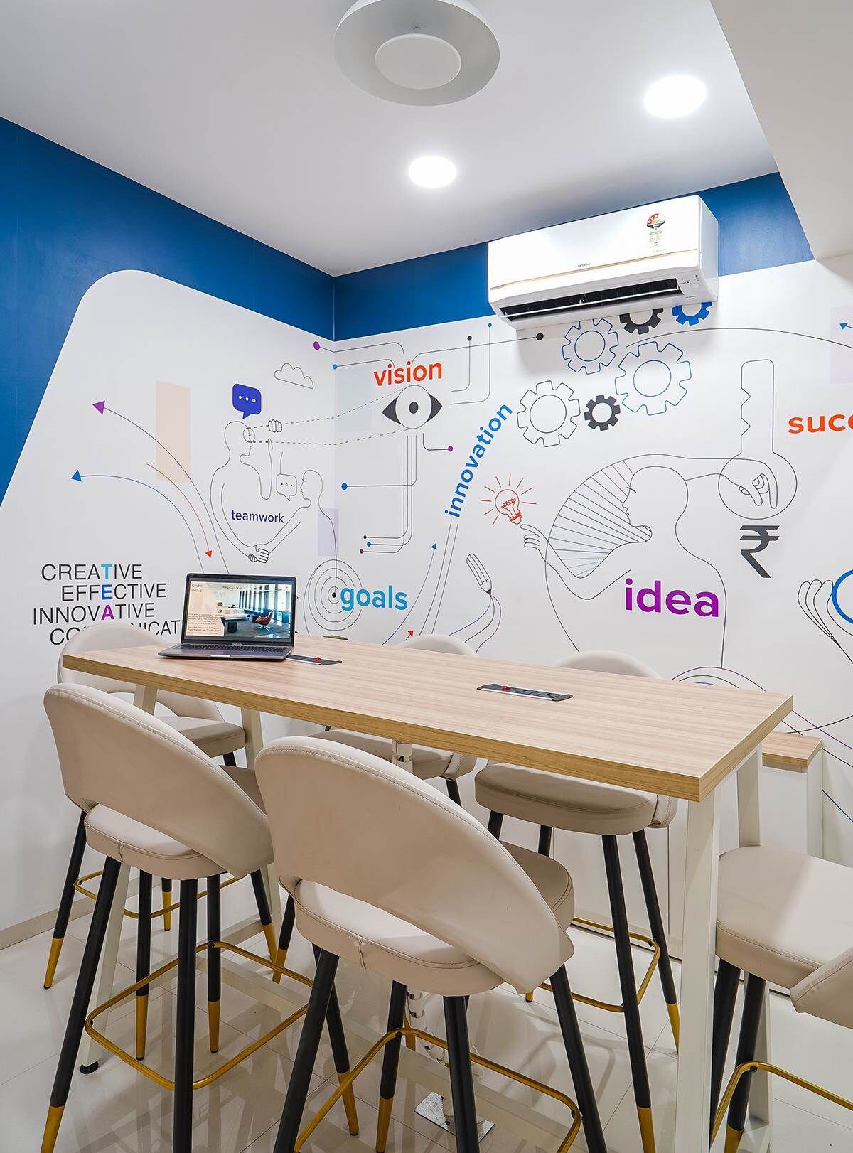 commercial wallpaper office reception design